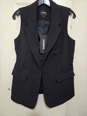 Women's EXPRESS Black Vest Size S (No Belt Included)